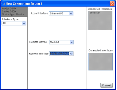 Cisco Network Simulator new router connection
