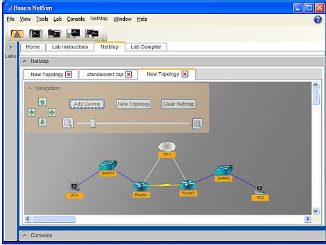 Cisco Network Simulator new topology image