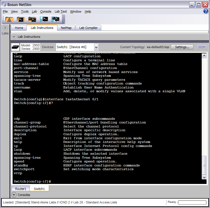Interface Configuration Mode