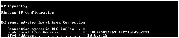 ipfig command ipv6