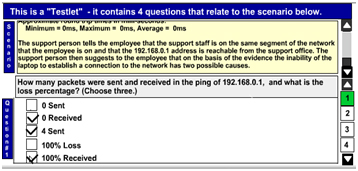 Testlet question