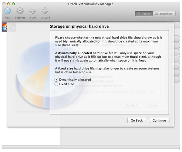 storage on physical hard drive vm manager